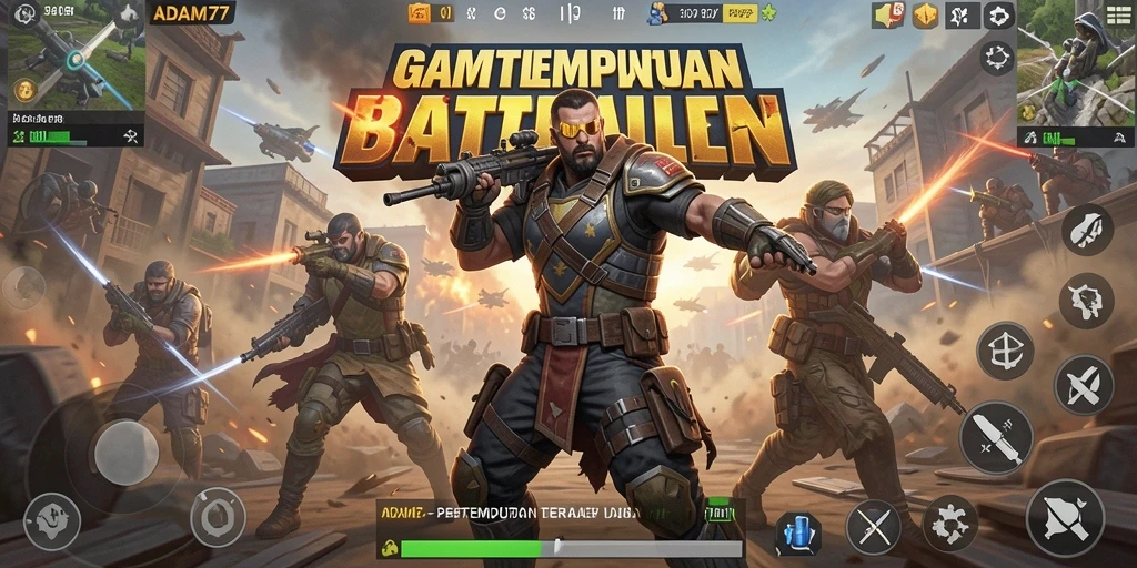 Gameplay Battle Royale yang menegangkan dan seru.