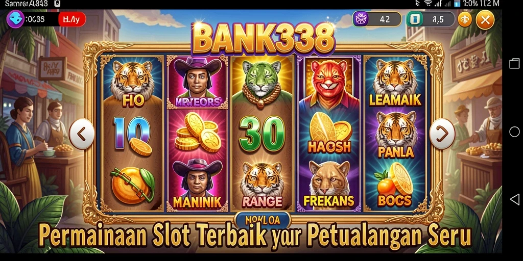 Tampilan menarik dari gameplay BANK338 dengan berbagai tema slot.