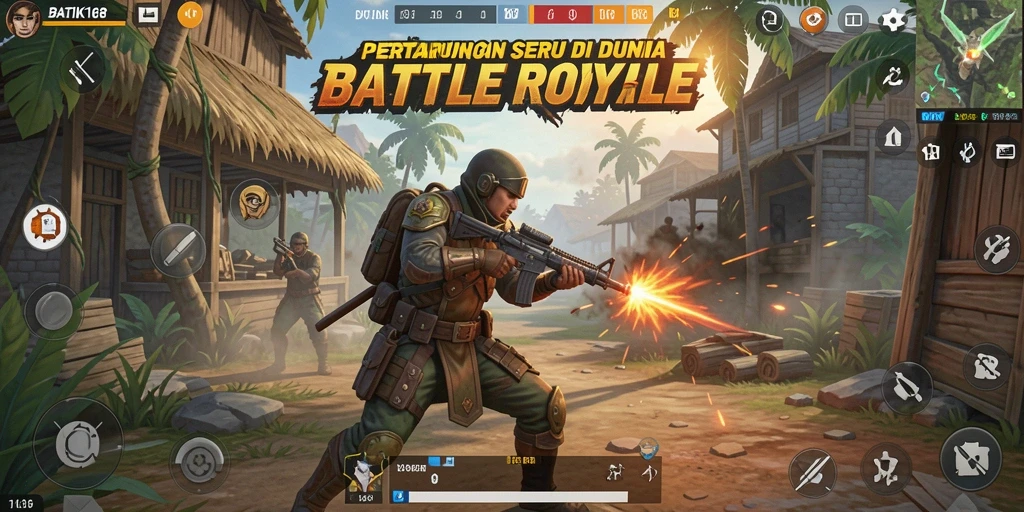 Tangkapan layar gameplay menegangkan dari <strong>BATIK168</strong>, menunjukkan pertempuran intens di arena.