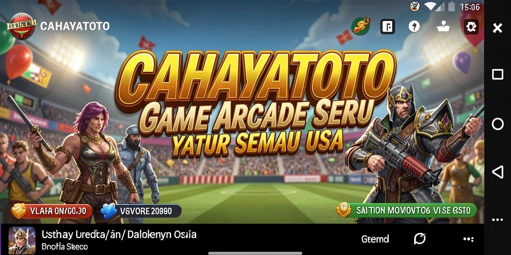 Screenshot gameplay CAHAYATOTO menampilkan aksi seru dalam permainan Arcade.