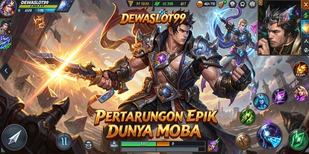 Gameplay seru DEWASLOT99 di arena pertempuran.
