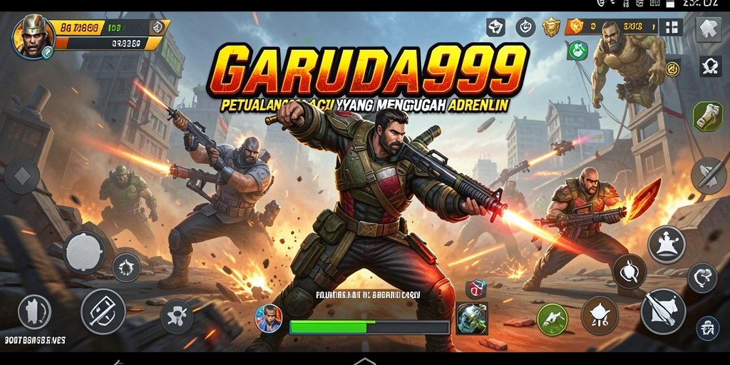 Tangkapan layar GARUDA999 menampilkan aksi pertarungan yang mendebarkan.
