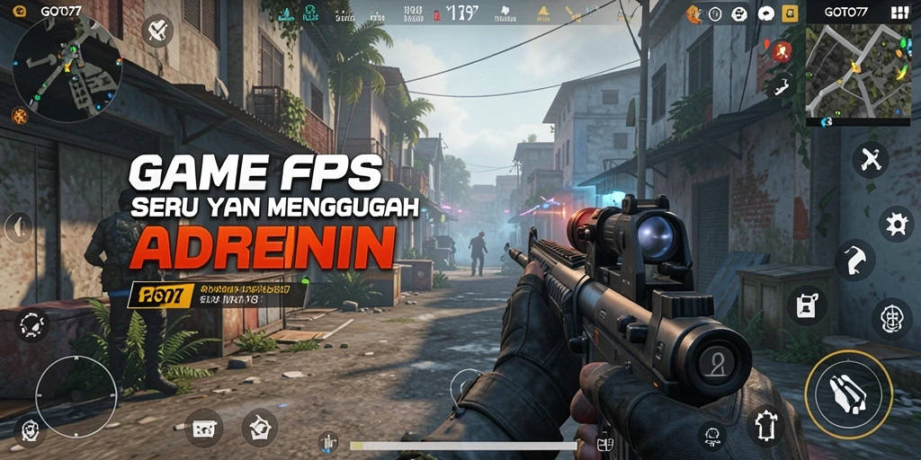 Tangkapan layar gameplay GOTO77 dengan aksi tembak-menembak yang mendebarkan.
