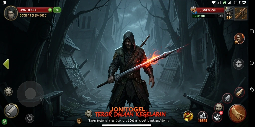 Screenshot gameplay JONITOGEL yang mencekam dan penuh ketegangan.