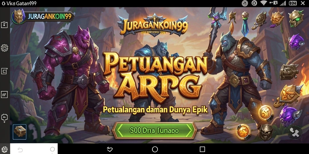 Screenshot gameplay ARPG dengan aksi bertempur yang mendebarkan.