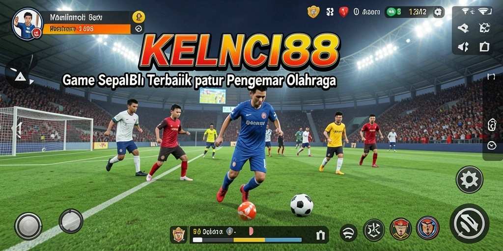 Tampilan gameplay KELINCI88 dengan aksi sepak bola yang memukau.