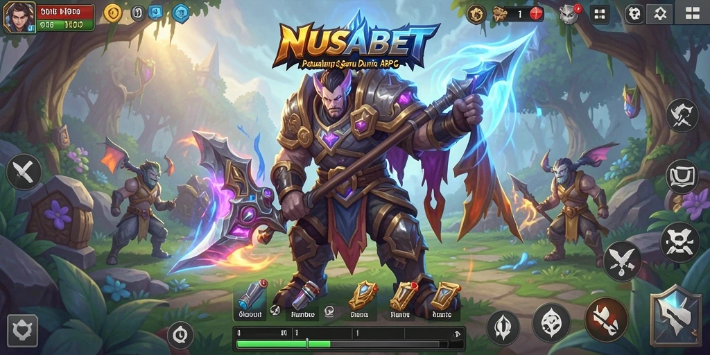 Tampilan gameplay seru NUSABET dengan pertarungan yang dinamis.
