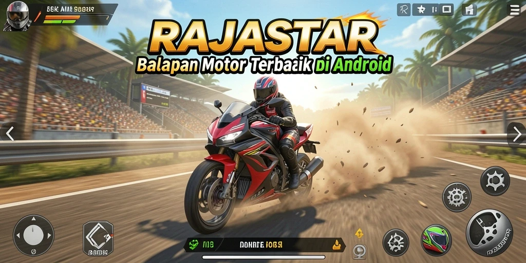 Gameplay seru RAJASTAR dengan kecepatan tinggi dan kontrol presisi.
