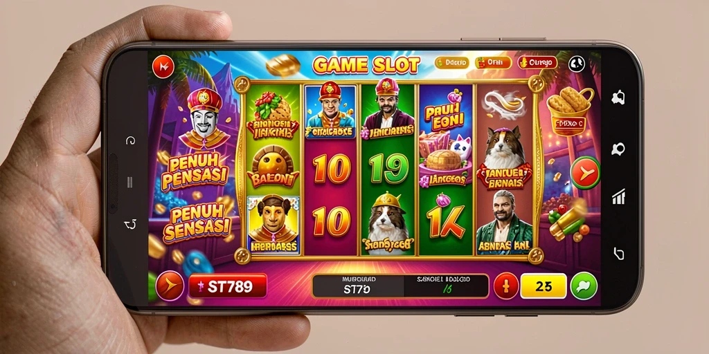 Screenshot ST789 menunjukkan gameplay Slot yang menarik dan penuh warna.