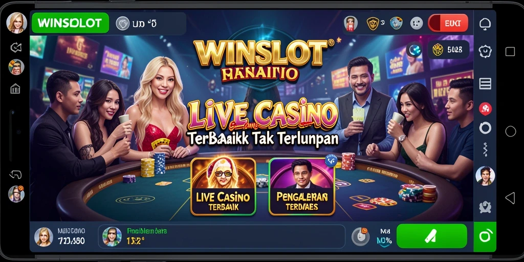 Tampilan gameplay WINSLOT yang mendebarkan dalam suasana Live Casino.