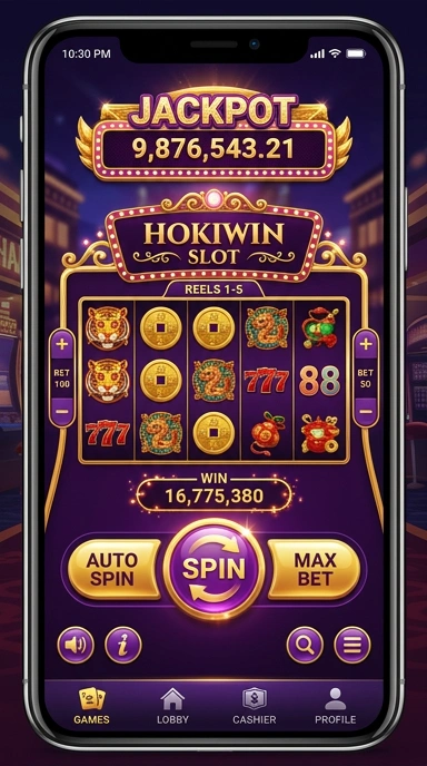 Screenshot aplikasi hokiwin menampilkan antarmuka pengguna yang intuitif.